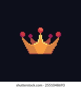 this is crown icon in pixel art ,this item good for presentations,stickers, icons, t shirt design,game asset,logo and your project.