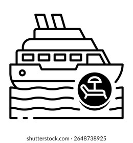 This Cruise icon is suitable for Travel and Tourism, etc