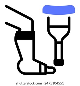 This Crutch icon is suitable for hospital, medical, healthcare, etc.