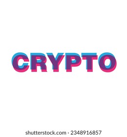 This is a Crypto typography design, risograph aesthetic effect artwork, SHOTLISTretro artwork.