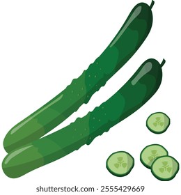 This cucumber ingredient image showcases its crisp texture and refreshing taste, perfect for enhancing salads, beverages, and gourmet dishes with a touch of natural freshness.