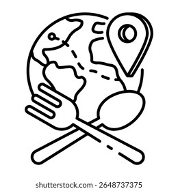 Este ícone Culinário é adequado para Viagens e Turismo, etc