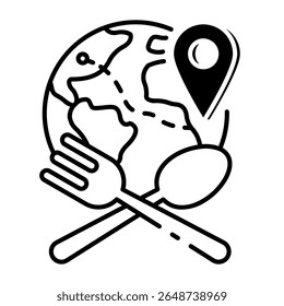 Este ícone Culinário é adequado para Viagens e Turismo, etc