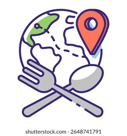 Este ícone Culinário é adequado para Viagens e Turismo, etc