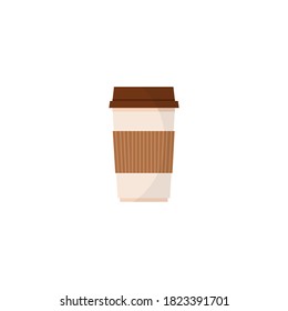 This is a cup of coffee isolated on a white background.