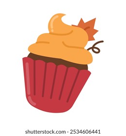 This Cupcake illustration suitable for Thanksgiving