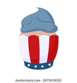 This Cupcake is suitable for independence day of USA