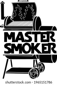 This cut file features a smoker and the text master smoker. 