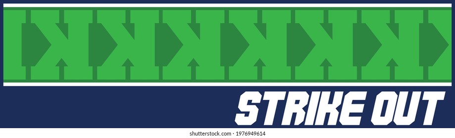 This cut file features the words strike with a backwards K pattern in the swoosh.