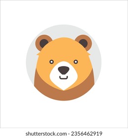 This cute bear logo in vector illustration adds a touch of charm and friendliness to any design project.