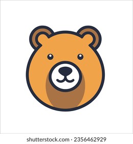 This cute bear logo in vector illustration adds a touch of charm and friendliness to any design project.