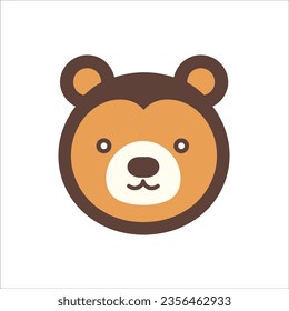 This cute bear logo in vector illustration adds a touch of charm and friendliness to any design project.