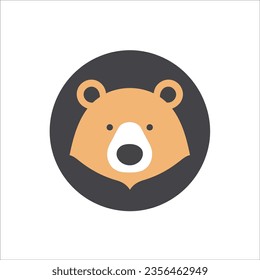 This cute bear logo in vector illustration adds a touch of charm and friendliness to any design project.