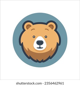 This cute bear logo in vector illustration adds a touch of charm and friendliness to any design project.