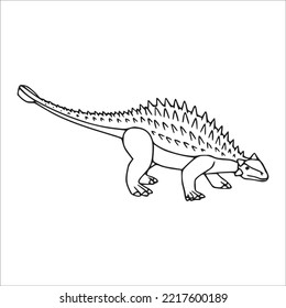 this is a cute and beautiful Ankylosaurus line art images, Ankylosaurus outline drawing, Ankylosaurus vector art and illustrations art and Ankylosaurus coloring book pages