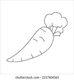 this is a cute and beautiful Carrot line art images, Carrot outline drawing, Carrot vector art and illustrations art and Carrot coloring book pages