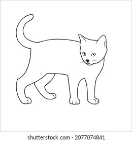 this is a cute and beautiful cat images line art ,outline drawing,vector art and illustrations art
