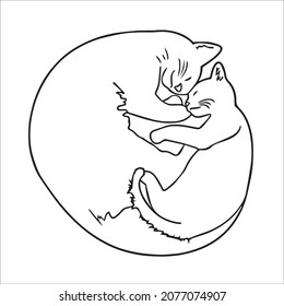 this is a cute and beautiful cat images line art ,outline drawing,vector art and illustrations art