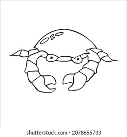 this is a cute and beautiful crab images line art ,outline drawing,vector art and illustrations art