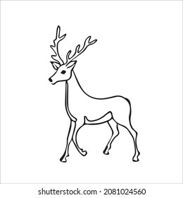 this is a cute and beautiful deer images line art ,outline drawing,vector art and illustrations art