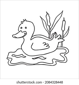 this is a cute and beautiful duck images line art ,duck outline drawing, duck vector art and illustrations art