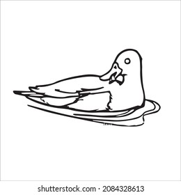 this is a cute and beautiful duck images line art ,duck outline drawing, duck vector art and illustrations art