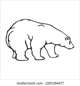 this is a cute and beautiful Polar Bear line art images, Polar Bear outline drawing, Polar Bear vector art and illustrations art and Polar Bear coloring book pages