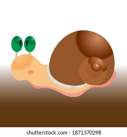 This is a cute cartoon snail