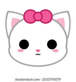 This is a Cute Cat wearing pink bow