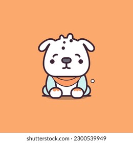 This cute and cuddly bulldog illustration is perfect for a children's book or website