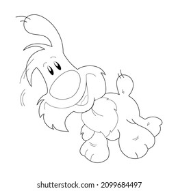 This is Cute Dog , Line Drawing , Out line Drawing , Animals, Amimal