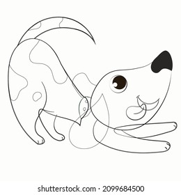 This is Cute Dog , Line Drawing , Out line Drawing , Animals, Amimal