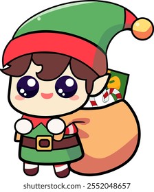 
This " Cute elf Illustration " vector design is a delightful and festive holiday asset perfect for adding seasonal charm to a variety of creative projects.
