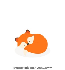 This is a cute fox isolated on a white background.