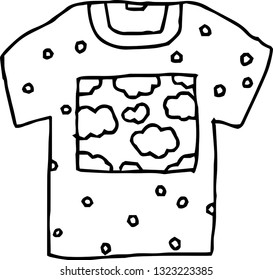 This is a cute and funny T - shirt with cloud picture.