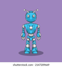 este es un diseño humorístico de mascota de robots humanoides.