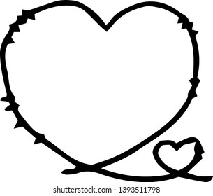 This is a cute hand drawn heart illustration.