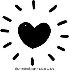 This is a cute hand drawn heart illustration.
