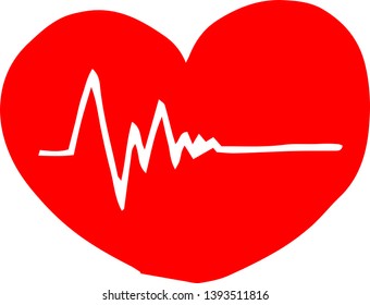 This is a cute hand drawn heart illustration.