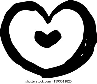 This is a cute hand drawn heart illustration.
