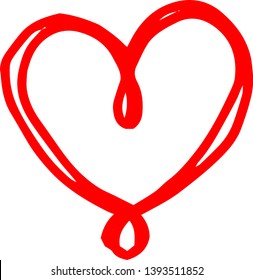 This is a cute hand drawn heart illustration.