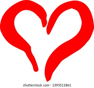 This is a cute hand drawn heart illustration.