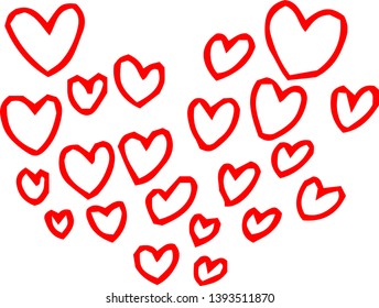 This is a cute hand drawn heart illustration.
