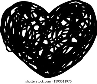 This is a cute hand drawn heart illustration.