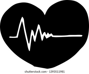 This is a cute hand drawn heart illustration.
