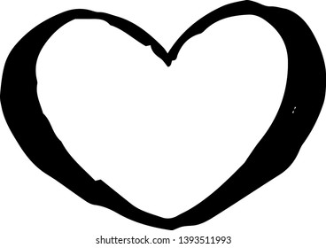 This is a cute hand drawn heart illustration.