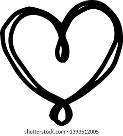 This is a cute hand drawn heart illustration.