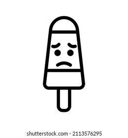 This is a cute ice cream emoticon with an outline style for your sticker needs or other design projects
