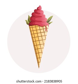 This is a cute ice cream picture, this picture can be used for stickers and t-shirt designs