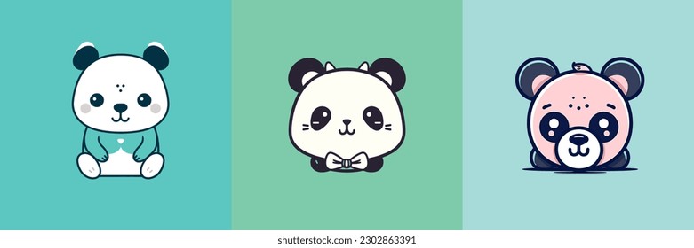This cute kawaii panda cartoon illustration is perfect for children's books, websites, or any project that needs a touch of adorableness